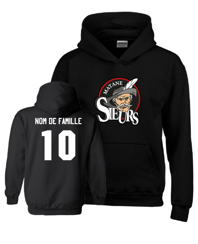 HOCKEY MATANE - 18500B Molleton à capuchon enfants - DTF. DTF-244 (AV) - TR. TS-1000 (DOS)