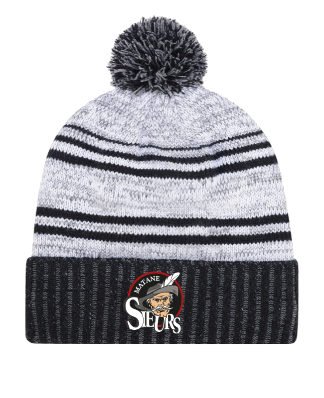 HOCKEY MATANE - 9G087M Tuque Rayé À Pompom Avec Rebord - BR. 12882-2 (AV)