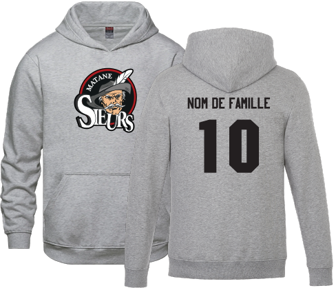 HOCKEY MATANE - L0550Y Sweat À Capuche Épais Pour Jeunes - DTF. DTF-244 (AV) + TS-1000 (DOS)