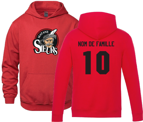 HOCKEY MATANE - L0550Y Sweat À Capuche Épais Pour Jeunes - DTF. DTF-244 (AV) + TS-1000 (DOS)