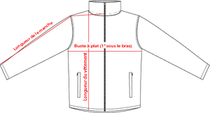 Charte de grandeur GWX700 (XS-JR à 2XL)